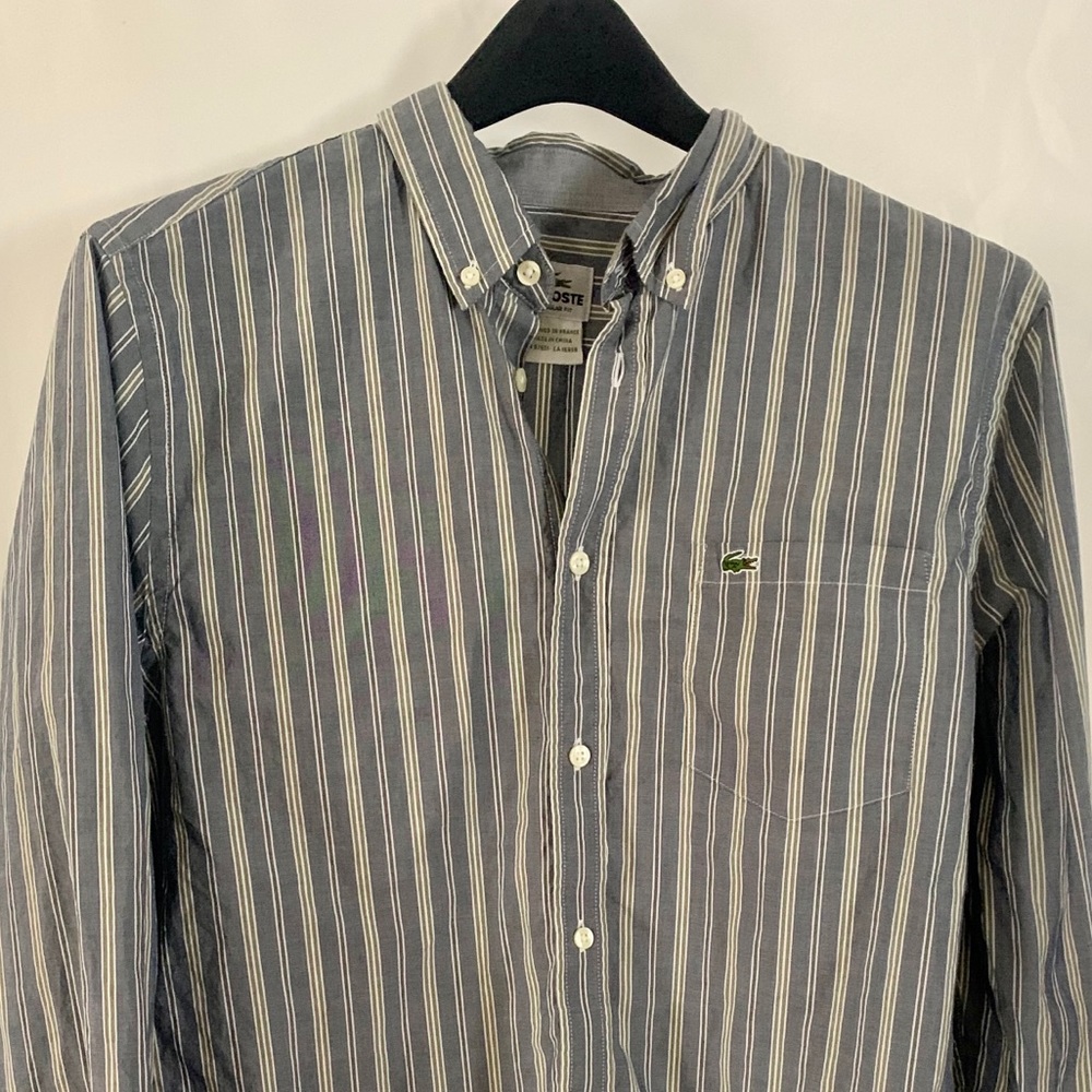 Lacoste Men’s Striped Oxford button down shirt
